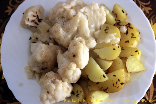 Bratkartoffel mit Blumenkohl — Menü