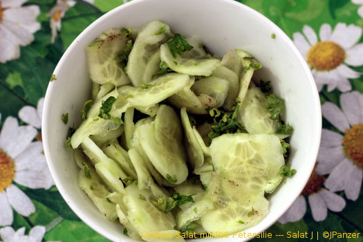 Gurken Salat mit BIO Petersilie