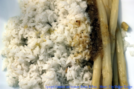 Spargel Gemüse auf Reis & BIO Soja Fleisch – Menü | J